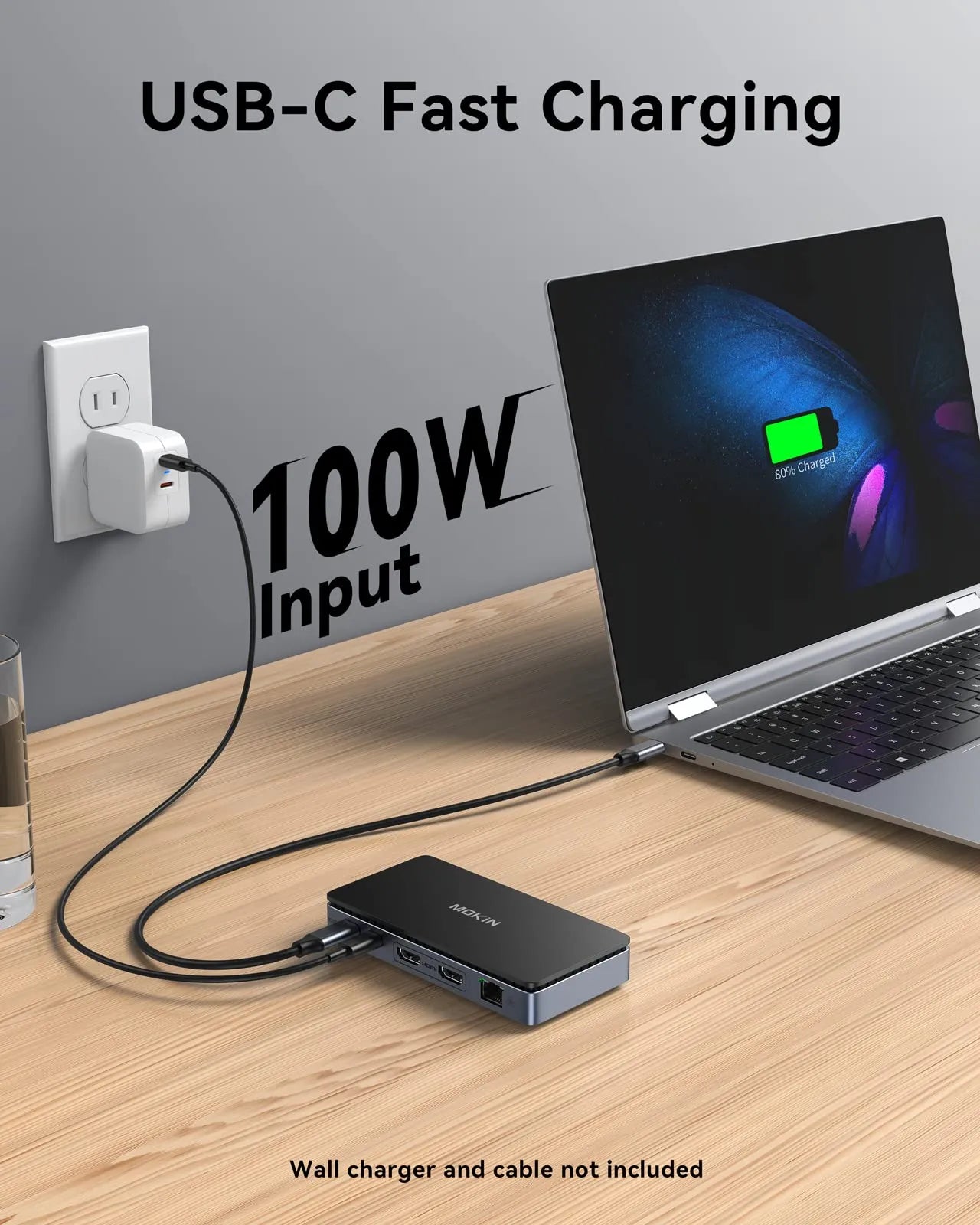 MOKiN 8-in-1 USB-C docking station with dual 4K HDMI, 100W PD and Gigabit Ethernet
