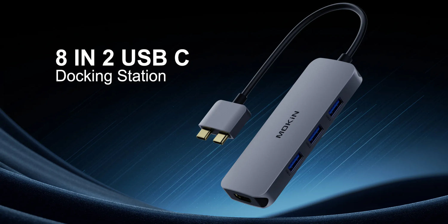 Mokin 8 IN 2 USB C Docking Station Dual Monitor