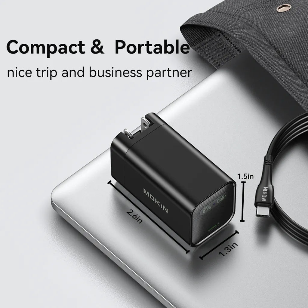 65W USB C Charger Compact & Portable