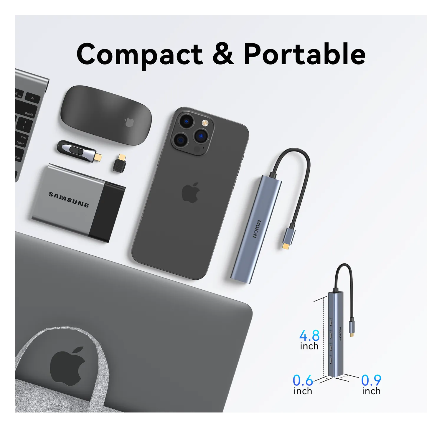 Mokin USB C Hub With 10Gbps 4 Ports For Laptop