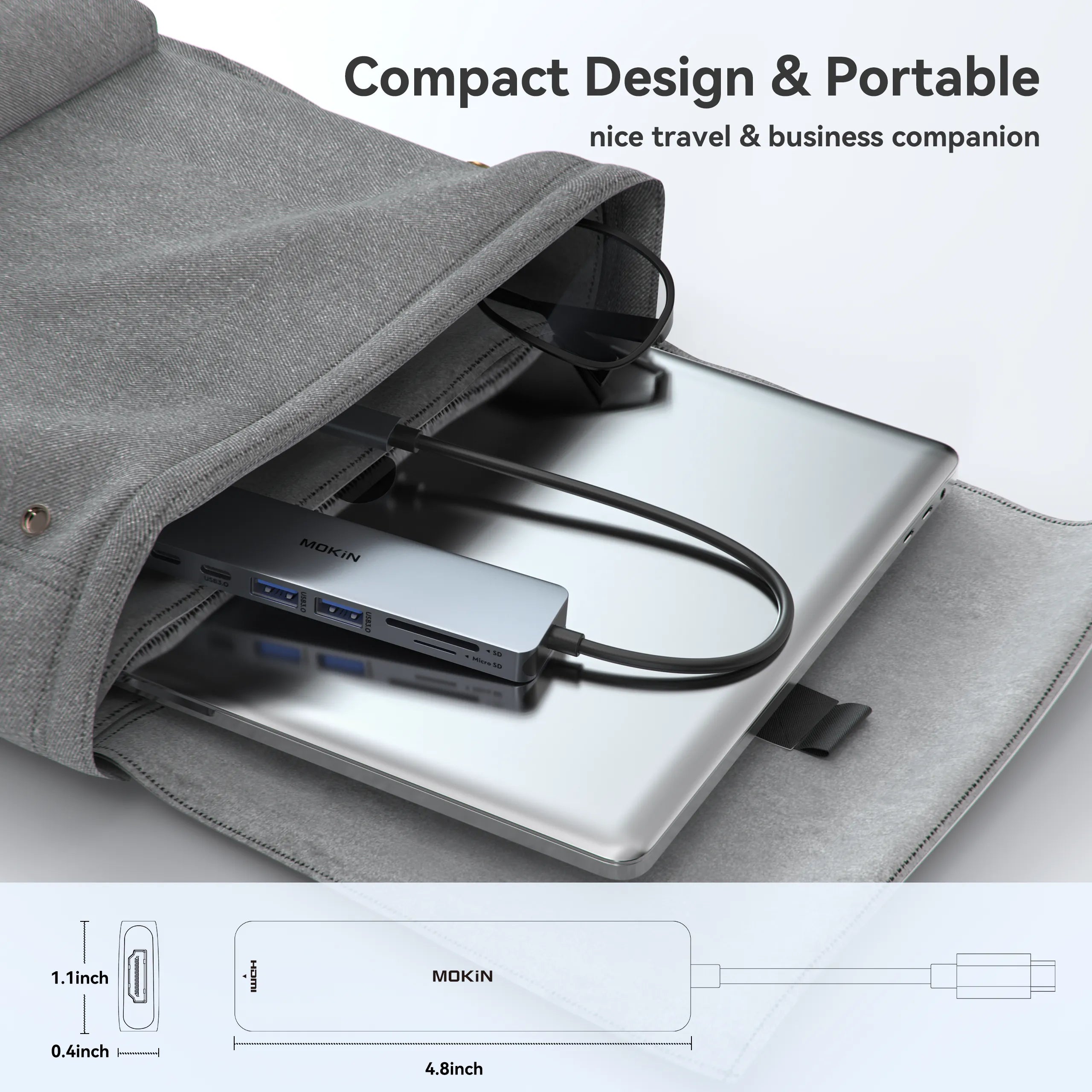 MOKiN 7 in 1 USB C Hub HDMI Adapter for MacBook Pro/Air
