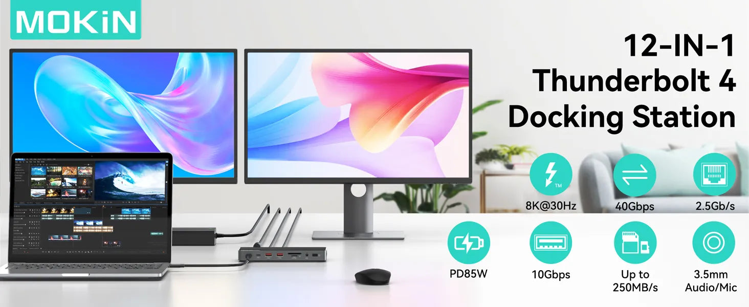 MOKIN 12-IN-1 Thunderbolt 4 Dock