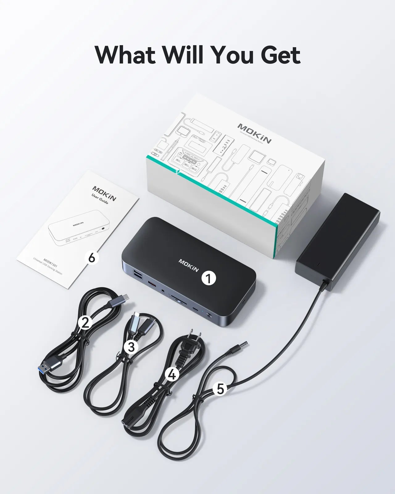 MOKIN 15-in-1 Dual Monitor DisplayLink Docking Station