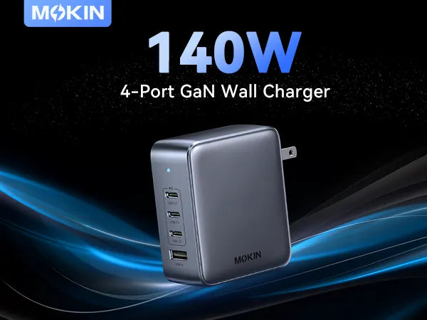 MOKiN 140W 4-Port GaN Wall Charger