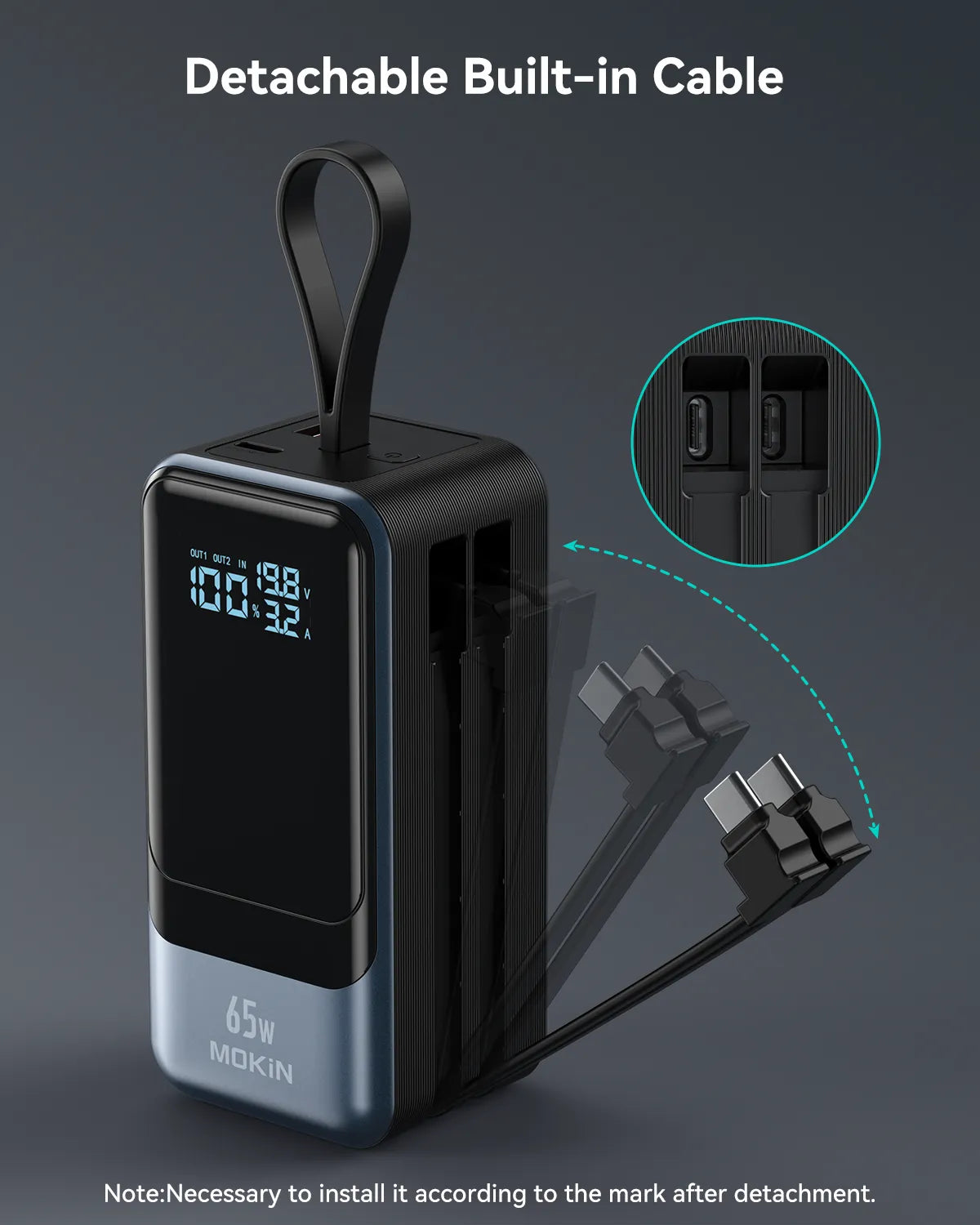 Detachable Built-in Cable