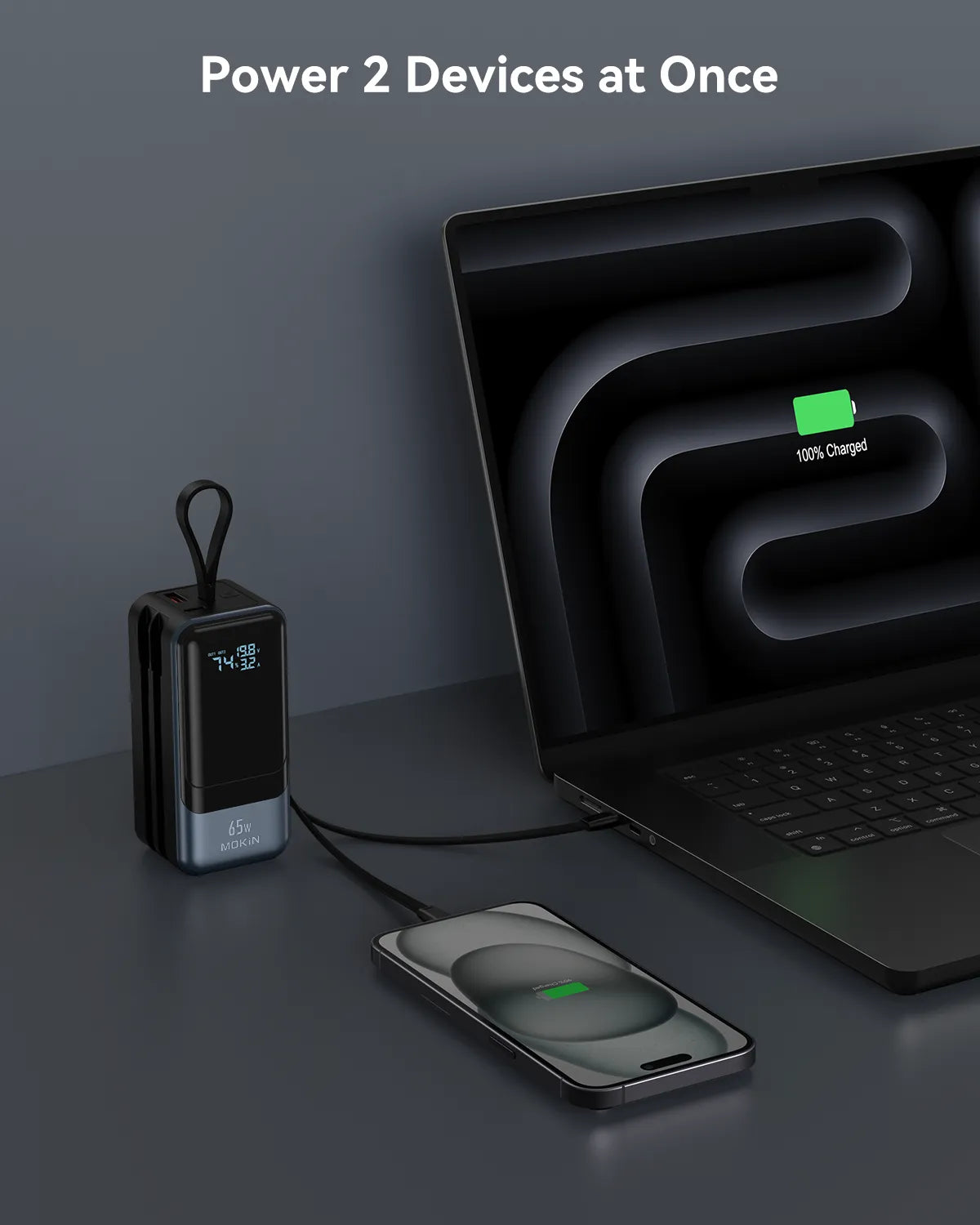 Mokin Power Bank power 2 devices