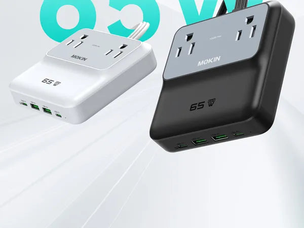 MOKiN 65W USB-C GaN Charging Station - 6 Ports Desktop Charger
