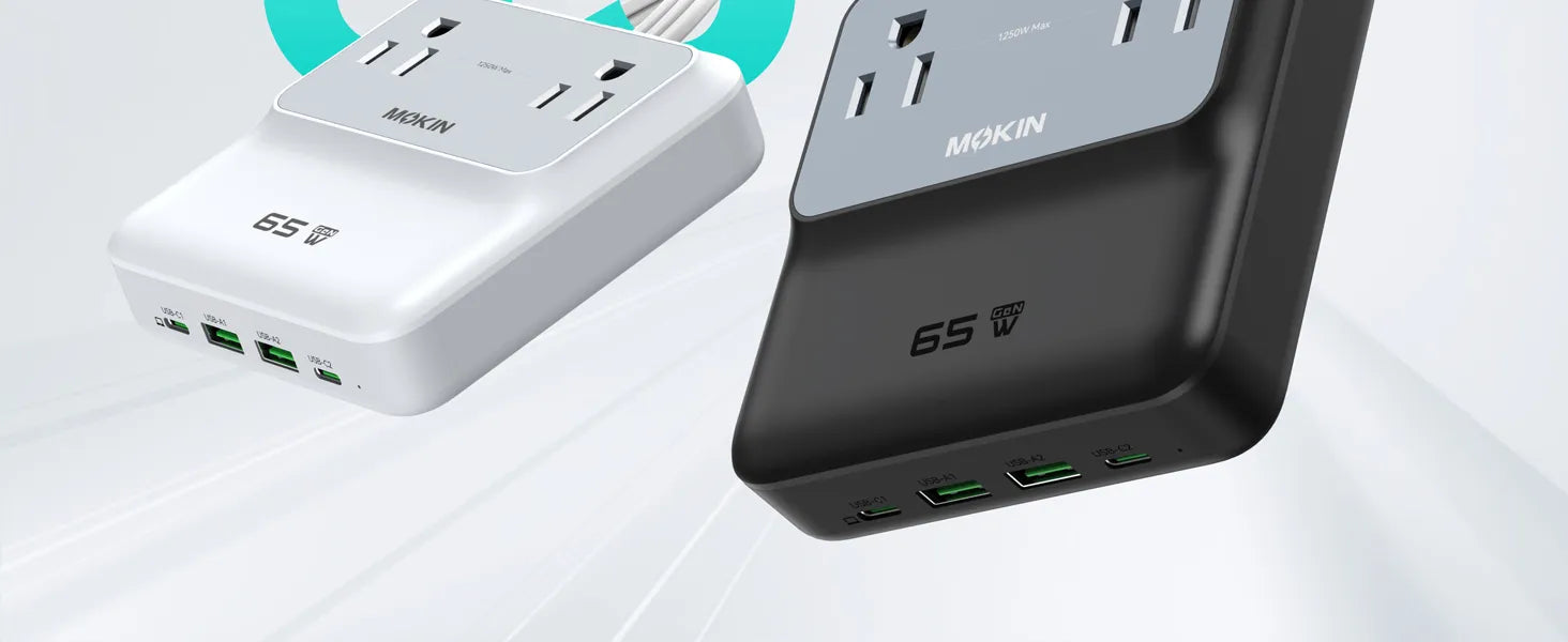 MOKiN 65W USB-C GaN Charging Station - 6 Ports Desktop Charger