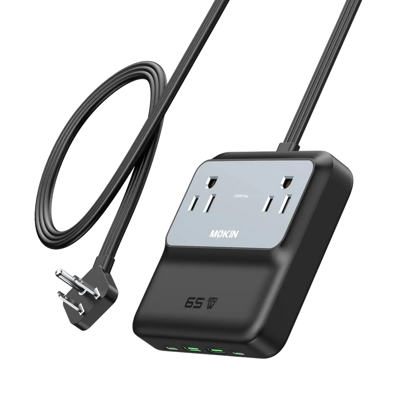 MOKiN 65W USB-C GaN Charging Station - 6 Ports Desktop Charger