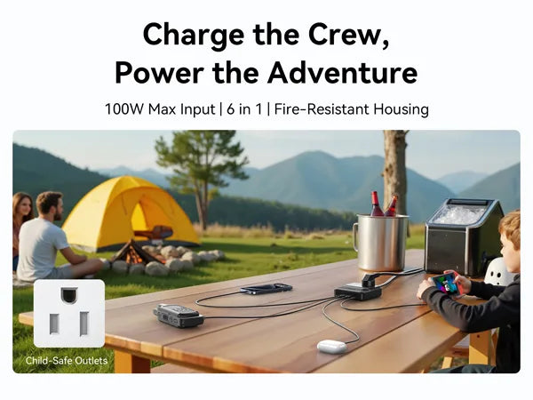 MOKiN 100W USB-C GaN Charging Station - 6 Ports Desktop Charger