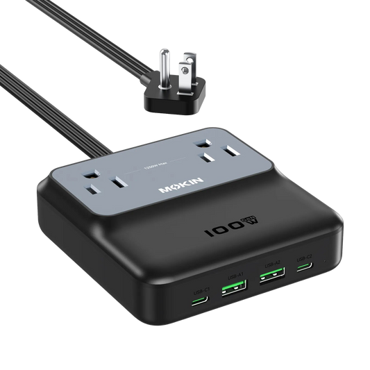 MOKiN 100W USB-C GaN Charging Station - 6 Ports Desktop Charger