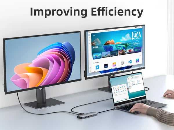 Using Mokin 8 IN 1 USB C Hub to work improve efficiency