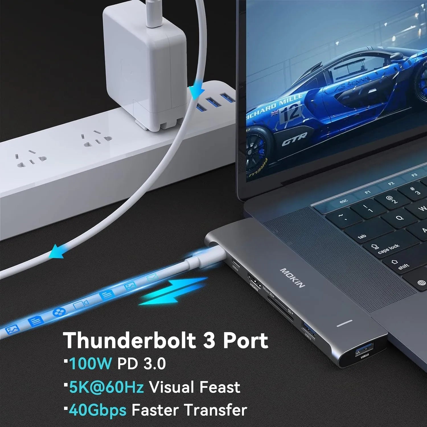 Mokin 7 IN 2 USB C Adapter for MacBook Pro
