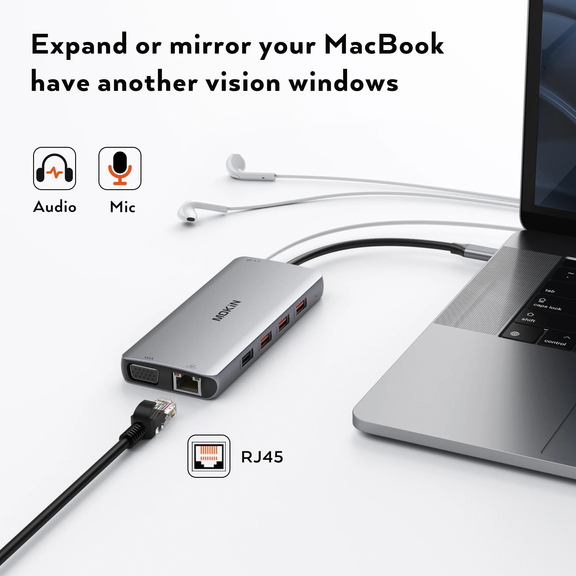 MOKiN 11 IN 1 Dual Monitor USB-C Docking Station with PD Charging