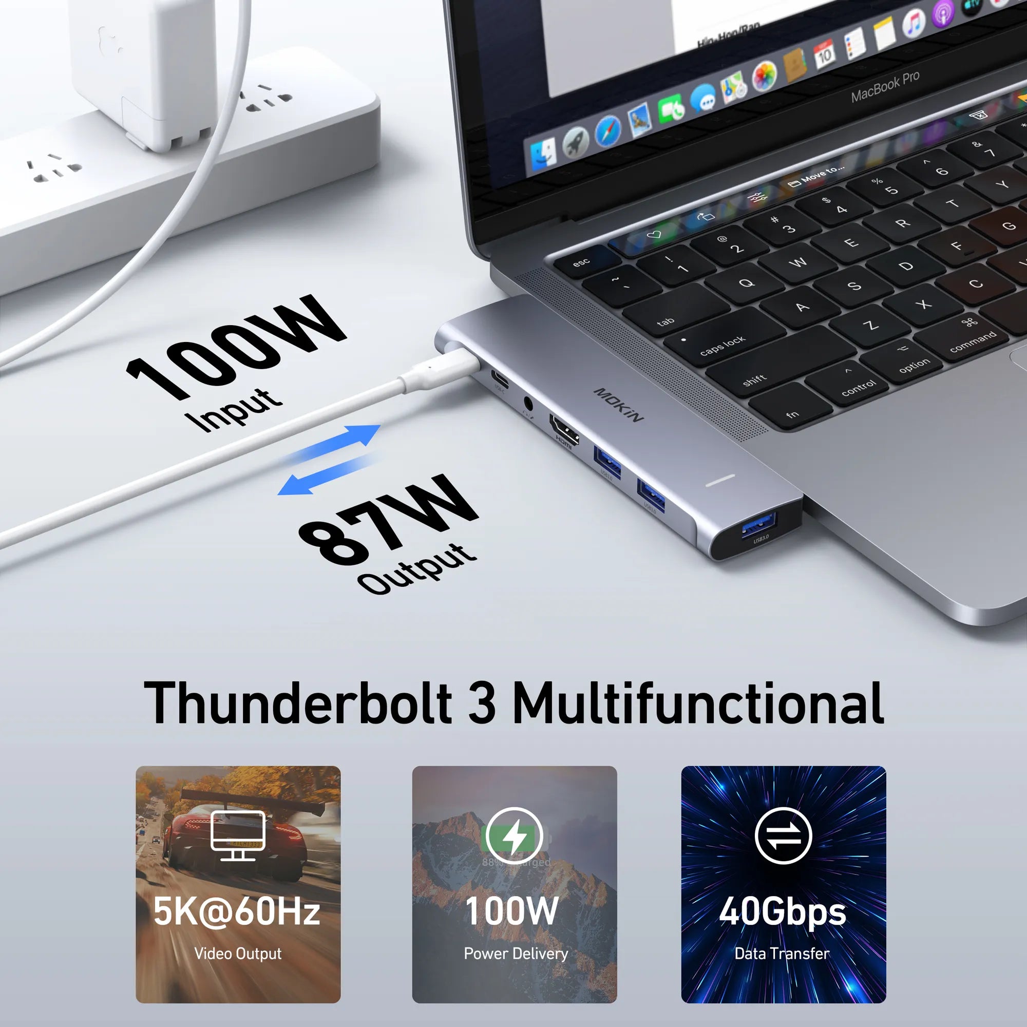 MOKIN 7 IN 2 USB C Adapter for MacBook Pro/Air
