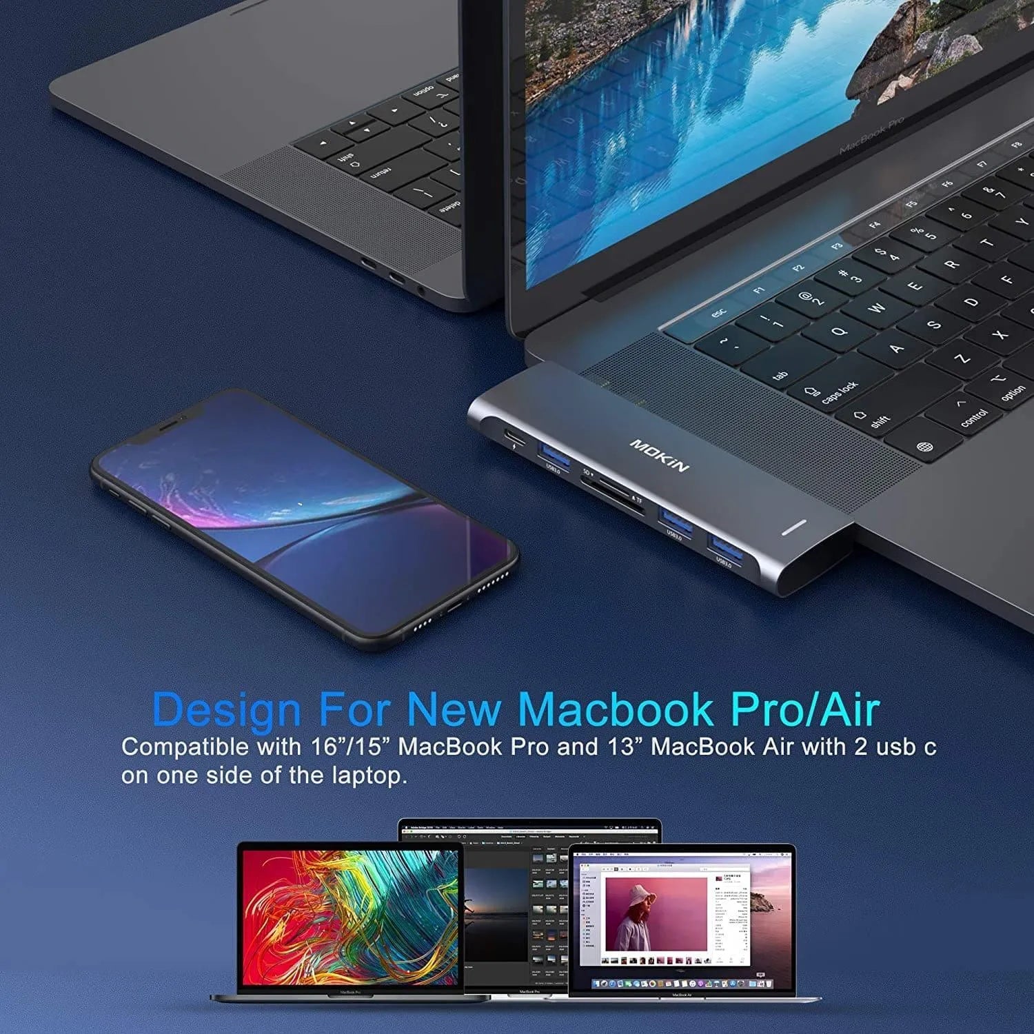 Mokin 6 IN 1 USB C Adapter for MacBook Pro/Air