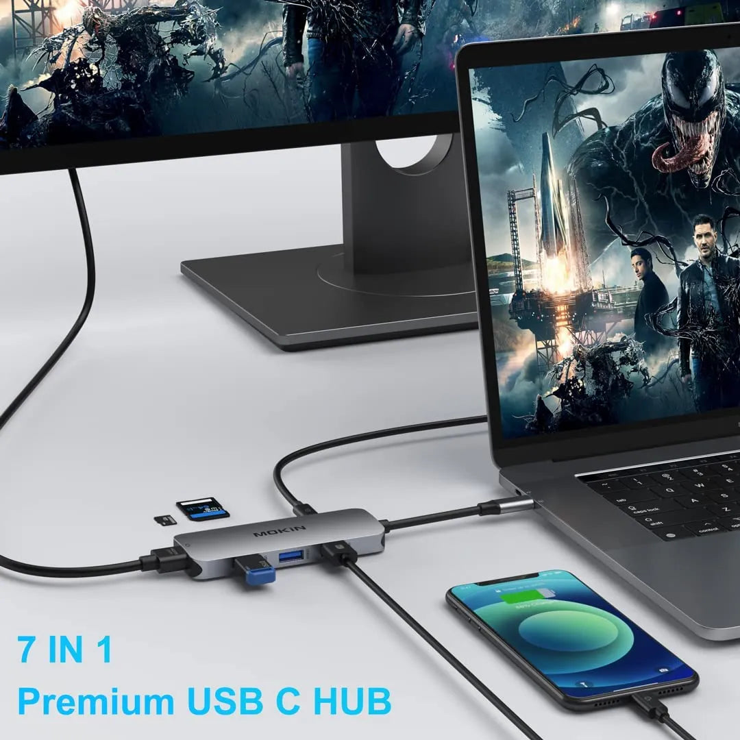 MOKIN 7 IN 1 Multiports USB C Hub Mac Dongle