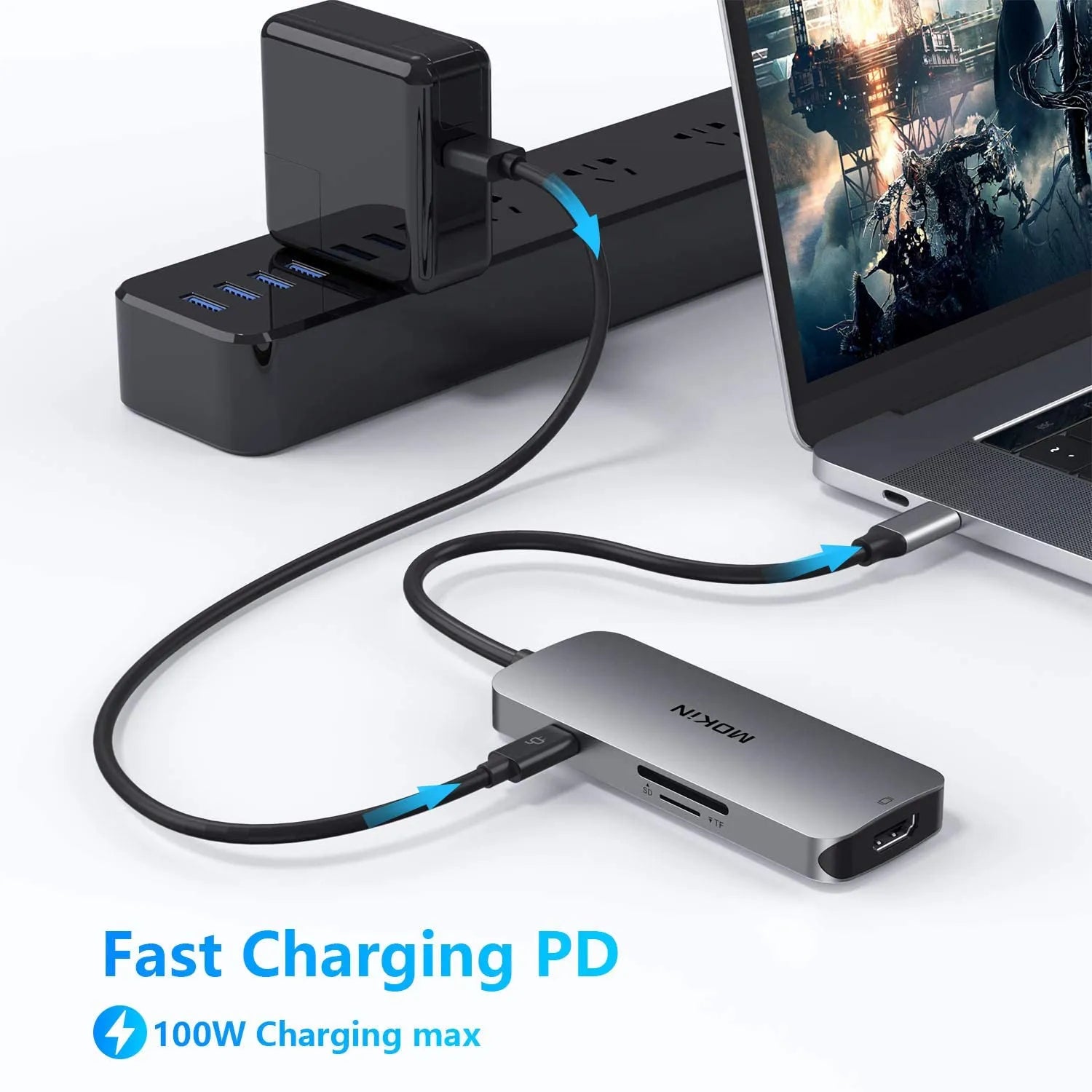 MOKIN 7 IN 1 Multiports USB C Hub Mac Dongle
