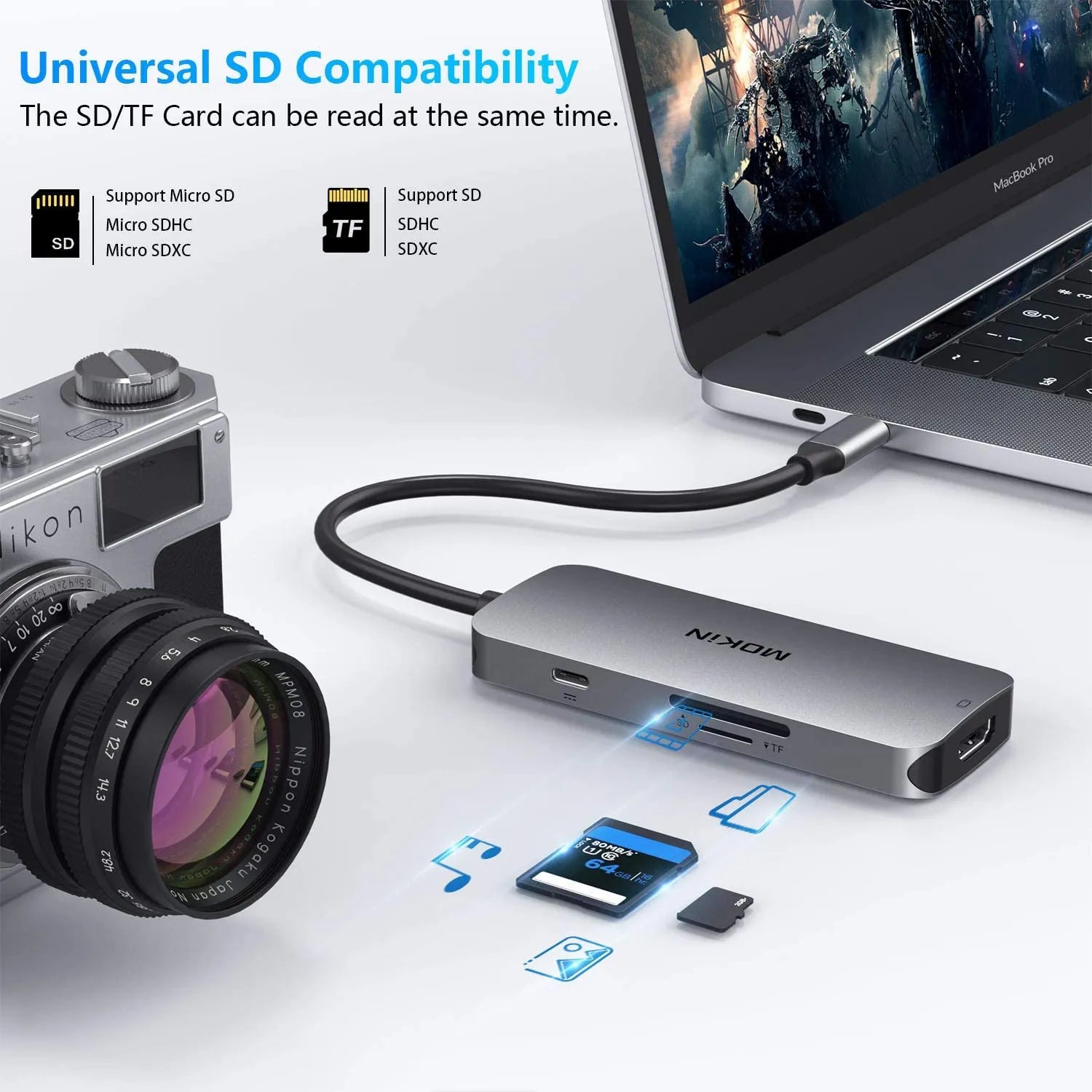 MOKIN 7 IN 1 Multiports USB C Hub Mac Dongle