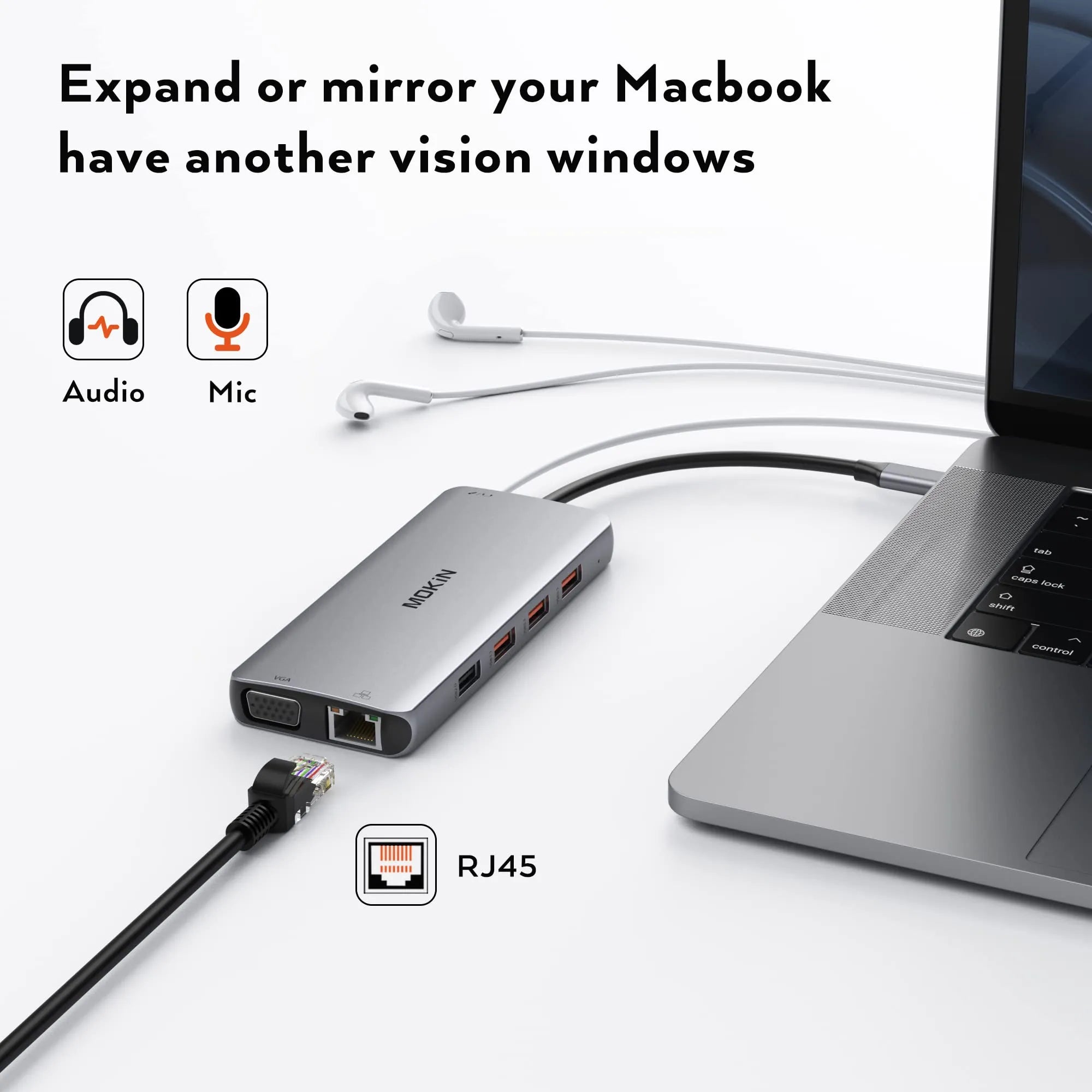 MOKIN 11 IN 1 Dual Monitor USB C Docking Station with PD Charging