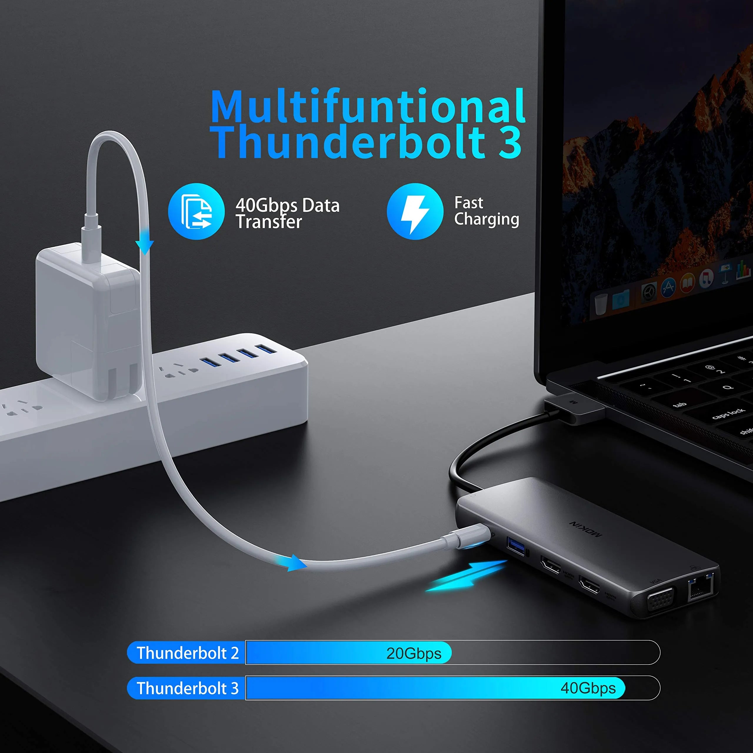 MOKIN 12 IN 1 MacBook Pro Docking Station Dual Monitor