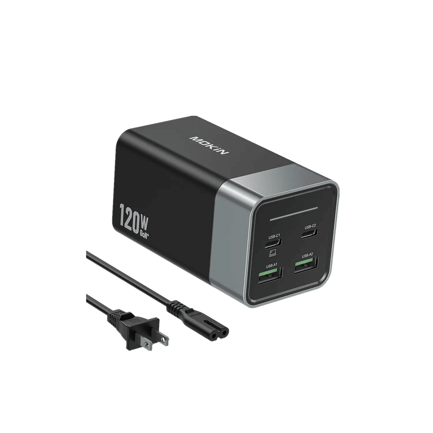 120W 4-Port Desktop USB C Charging Station - Mokin Charger