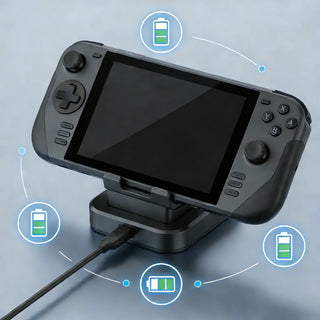 Optimized charging setup for Steam Deck docked mode.