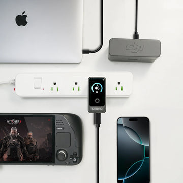   MOKiN 140W Laptop Charger(4-Port,PD3.1) with Smart Display