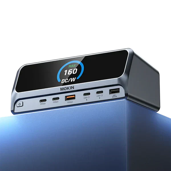 MOKiN 13-IN-1 USB-C Laptop Charging Station with 2.26-inch LCD Smart Display