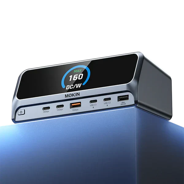 MOKiN 13-IN-1 USB-C Laptop Charging Station with 2.26-inch LCD Smart Display