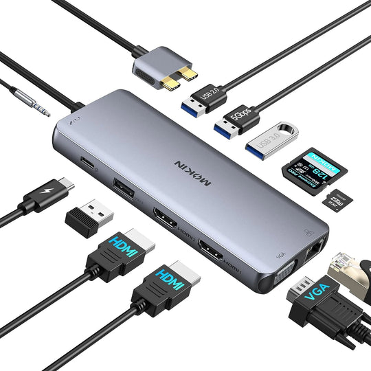 MOKiN 12 IN 1 MacBook Pro Docking Station Dual Monitor