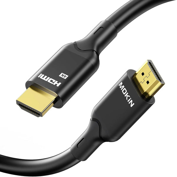 MOKiN 6.56ft HDMI Cable — 4K@60Hz, High-Speed 4K HDMI 2.0 Cord (18Gbps), 2160p, 48 bit, Compatible with TV/PS5/Xbox/Roku