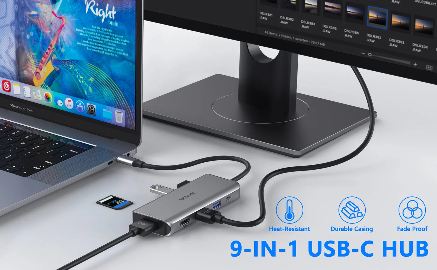 MOKIN 9 IN 1 USB C Docking Station With Triple Display