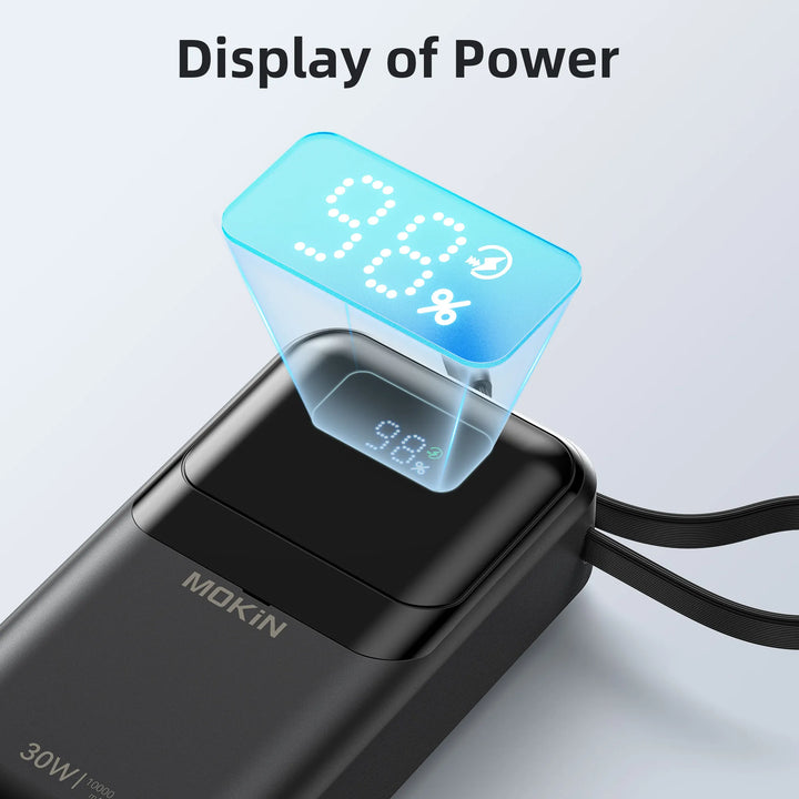 MOKiN 10,000mAh the Power Bank of display of power function