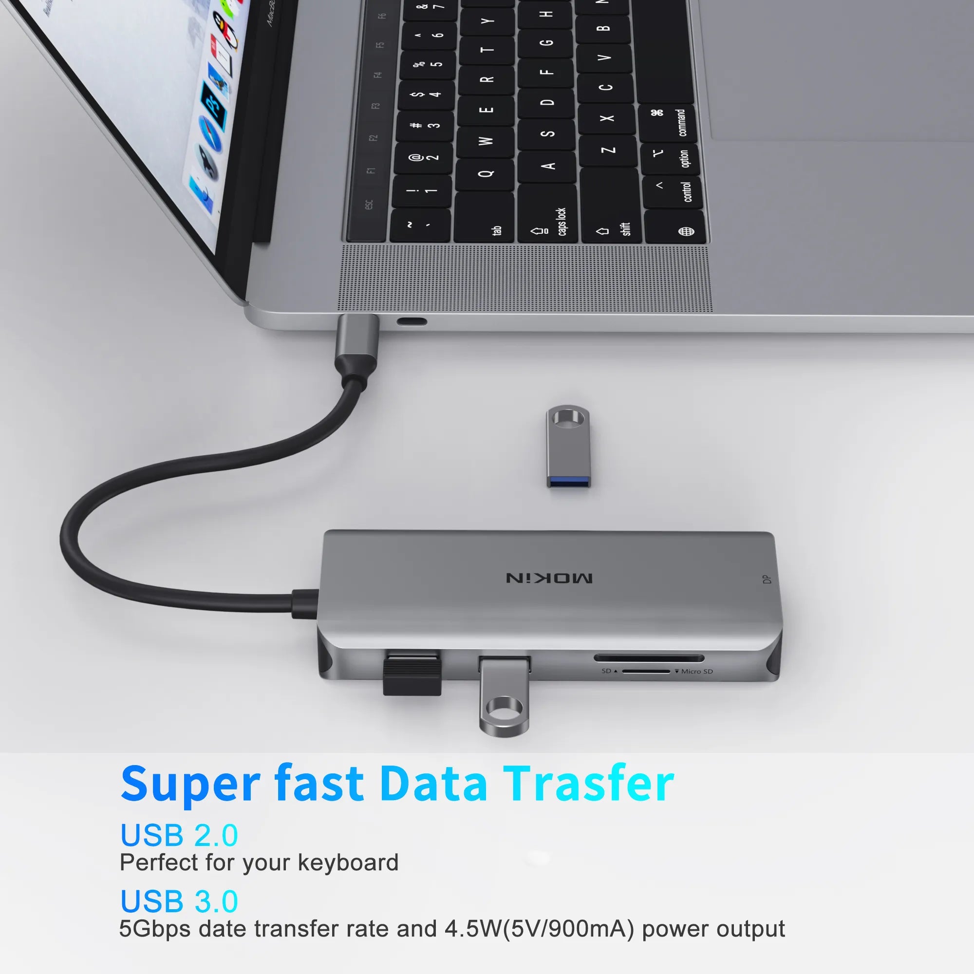 1 USB 3.0 port +2 USB 2.0 ports