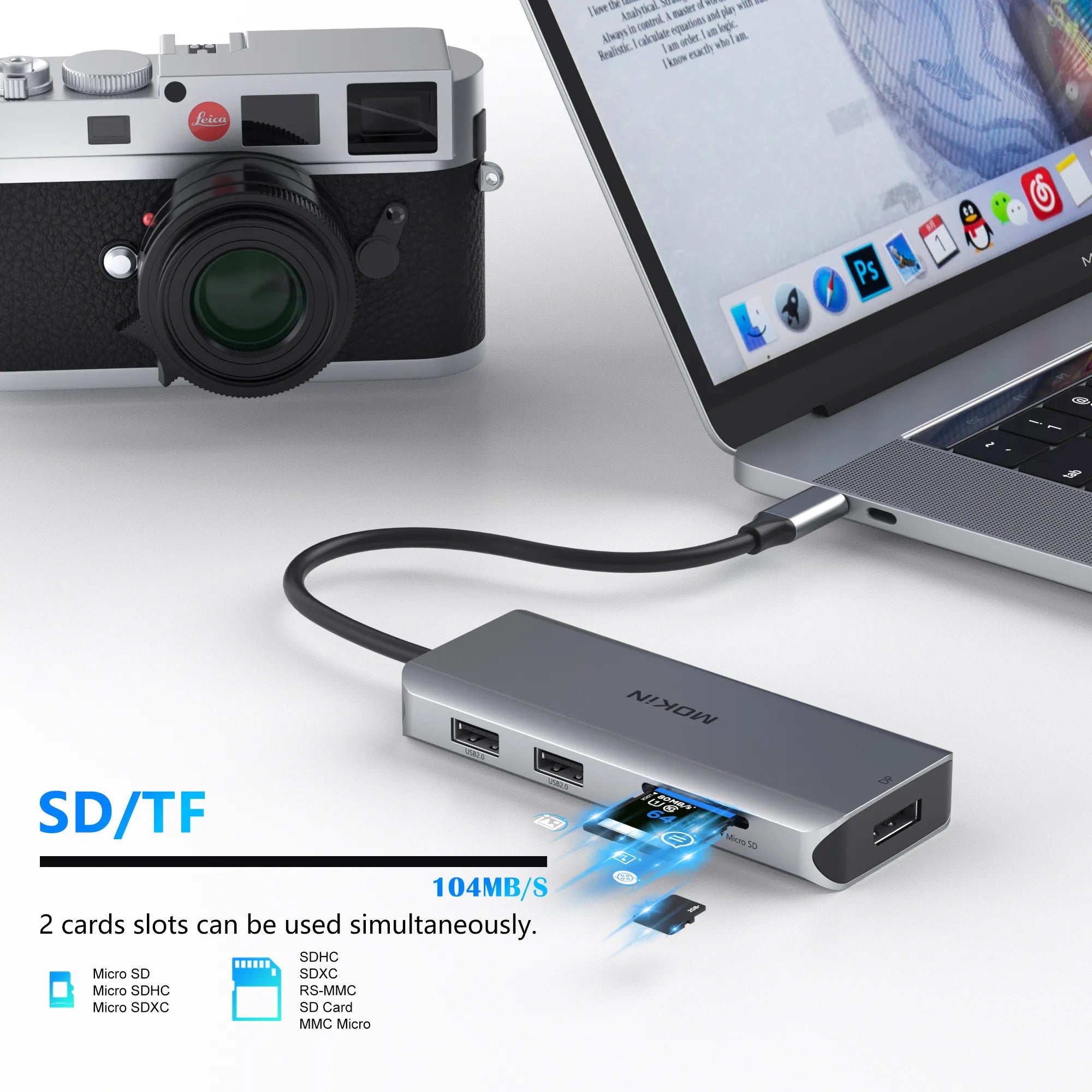SD + Micro SD/TFcard slot