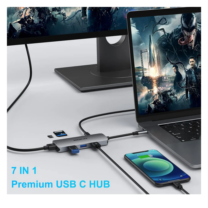 Mokin 7 IN 1 Multiports USB C Hub Mac Dongle
