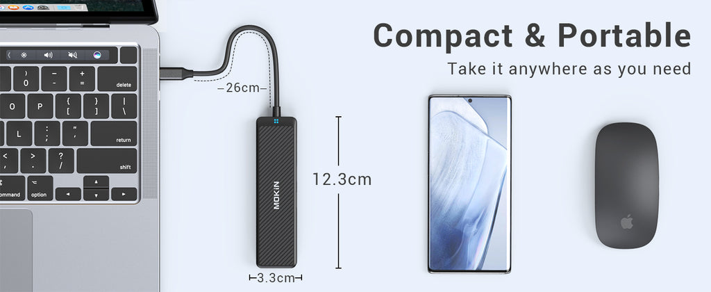 Mokin 4 IN 1 10Gbps USB-C to Ethernet Adapter for Laptop