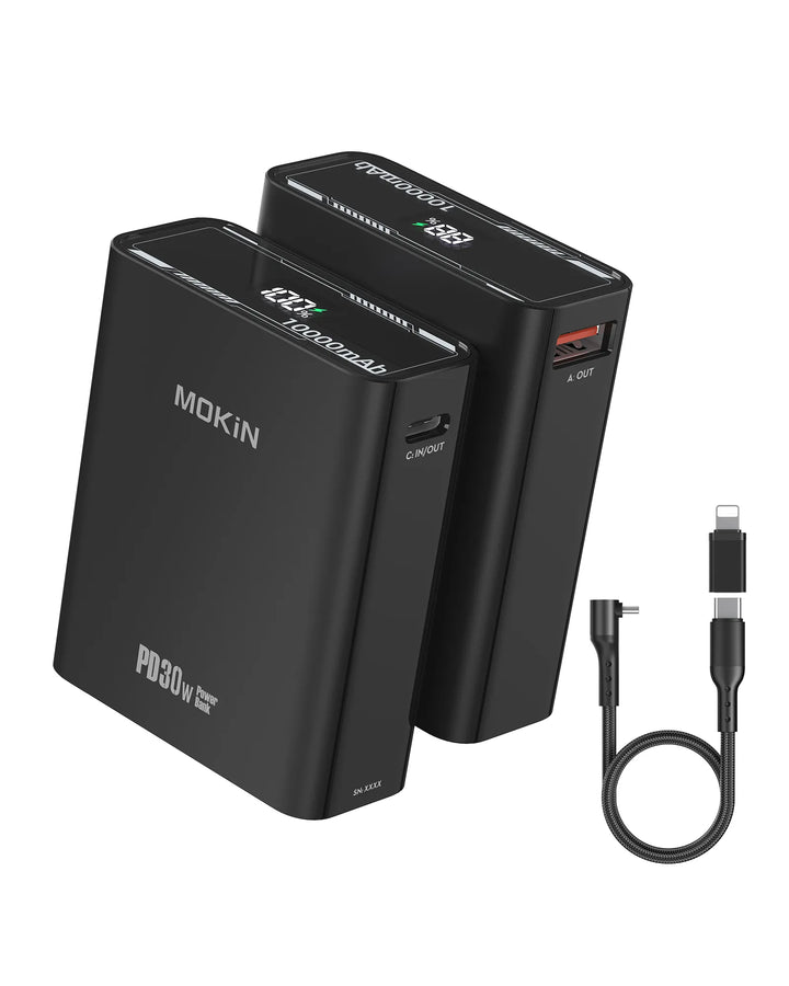 MOKIN Fast Charging Portable Power Bank |  10000mAh 30W