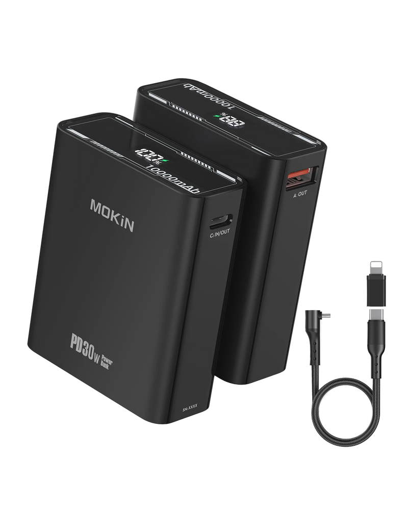 MOKIN Fast Charging Portable Power Bank |  10000mAh 30W