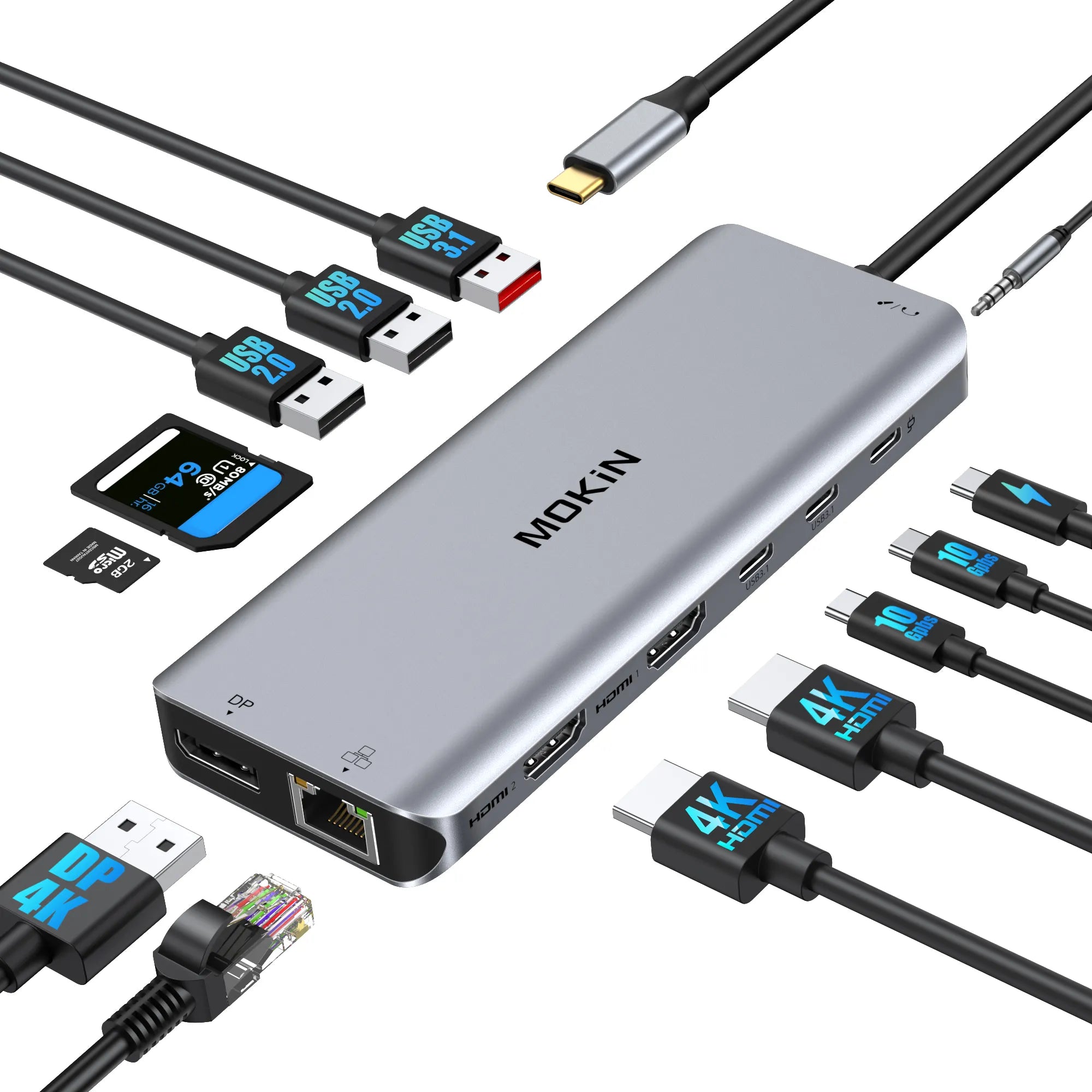 MOKIN 13 IN 1 USB C Multifunctional Docking Station