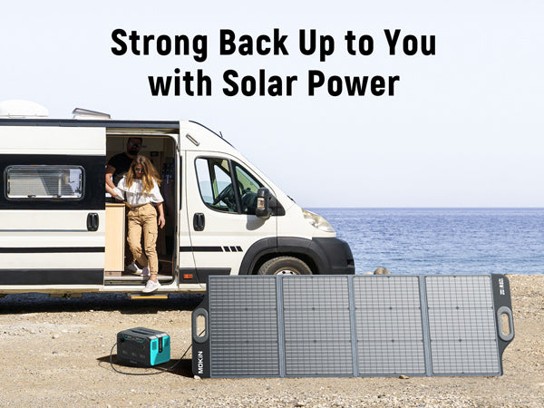 Mokin 120W Foldable Solar Panel with Adjustable Kickstand