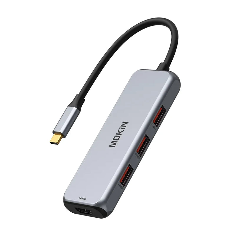 MOKiN 7-in-1 USB C hub with 4K HDMI, 3x USB 3.1 ports, and USB-C PD charging