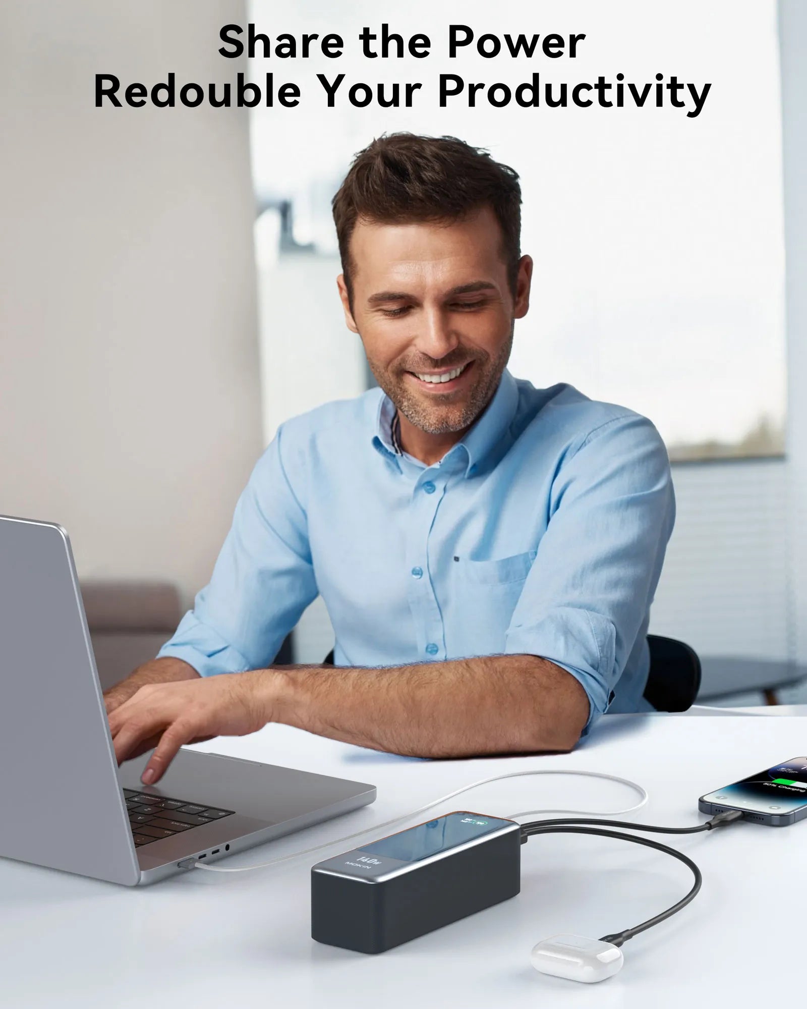 Using MOKIN 140W Power Bank to Share the Power & Redouble Your Productivity
