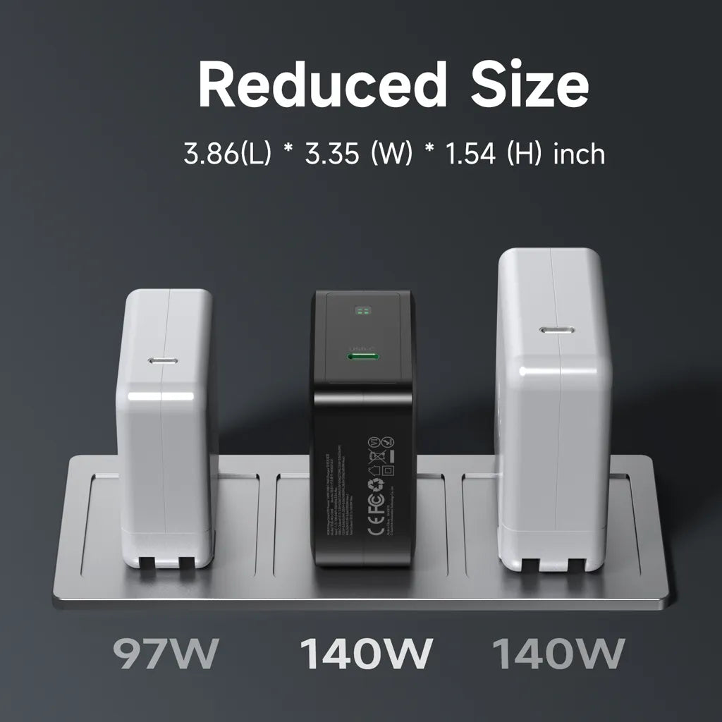 Compare the charger size
