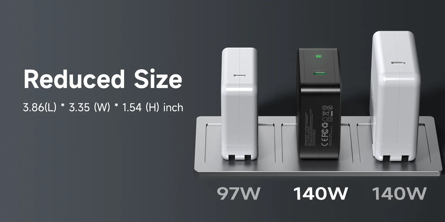 Compare the charger size