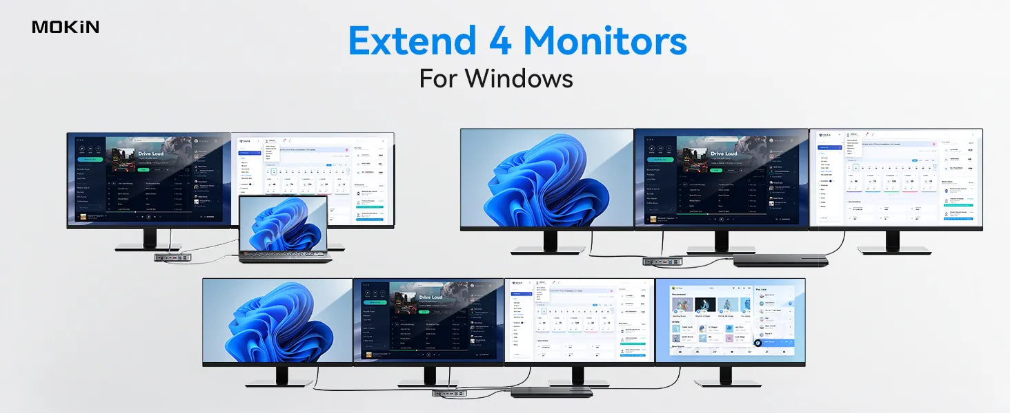 MOKiN 16 IN 1 USB C Docking Station With 8K@60Hz