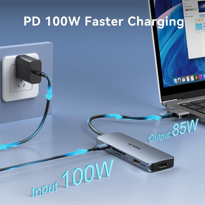 Docking Station für MacBook Air/Pro, MOKiN 13 in 1 USB C 65W Netzteil für MacBook Docking Station USB C Dock mit Dual Display HDMI 4K, VGA, Gigabit Ethernet,4 *USB 3.0, 100W PD,3.5mm Audio Docking Station für MacBook Air/Pro, MOKiN 13 in 1 USB C 65W Netzteil für MacBook Docking Station USB C Dock mit Dual Display HDMI 4K, VGA, Gigabit Ethernet,4 *USB 3.0, 100W PD,3.5mm Audio