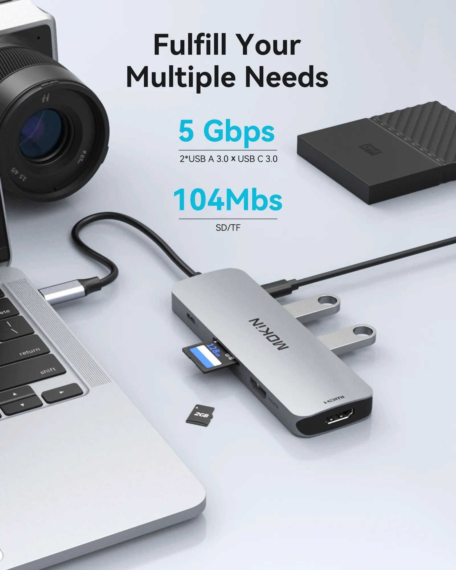 Mokin 8 IN 1 USB C Docking Station Dual Monitor HDMI