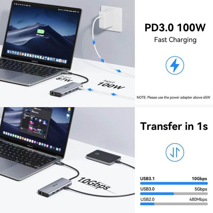 MOKIN 14-IN 1 USB C Laptop Docking Station Dual Monitor